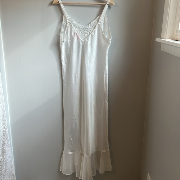 Oscar de la Renta Pink Label Always-A-Bride Long Nightgown- White SZ XL - Picture 6 of 8